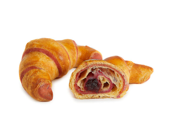 Two-tone handcrafted berries croissant