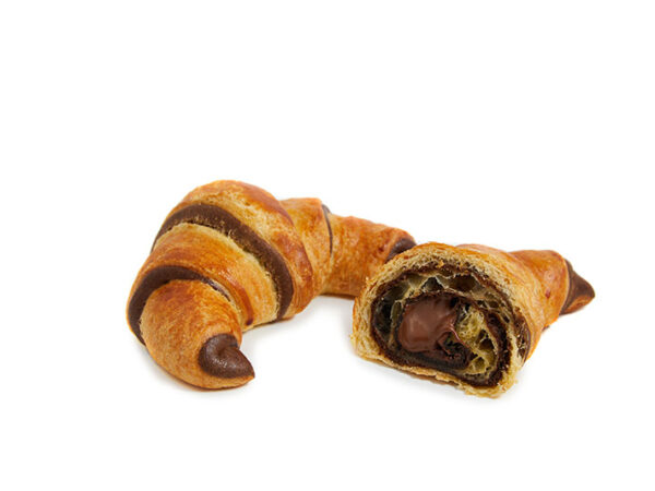 Two-tone handcrafted hazelnut cream croissant