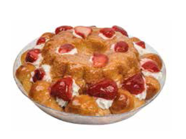 Babà cream and strawberries
