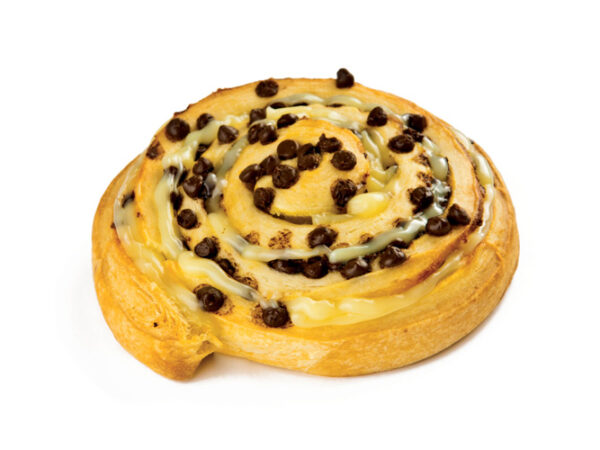 Cream and chocolate chip swirl