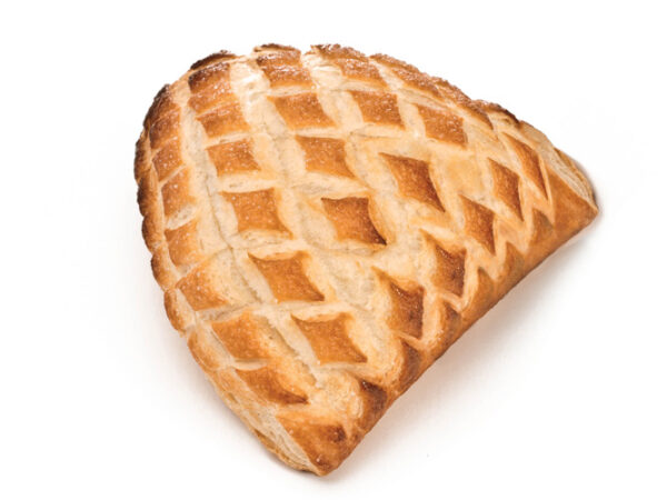 Small custard half-moon puff pastry