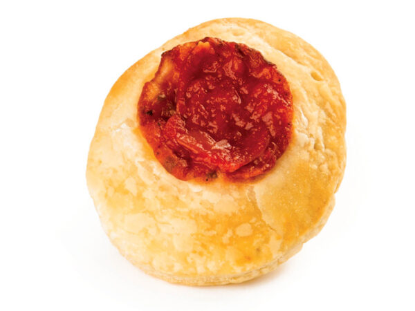 Puff pastry pizza with tomato